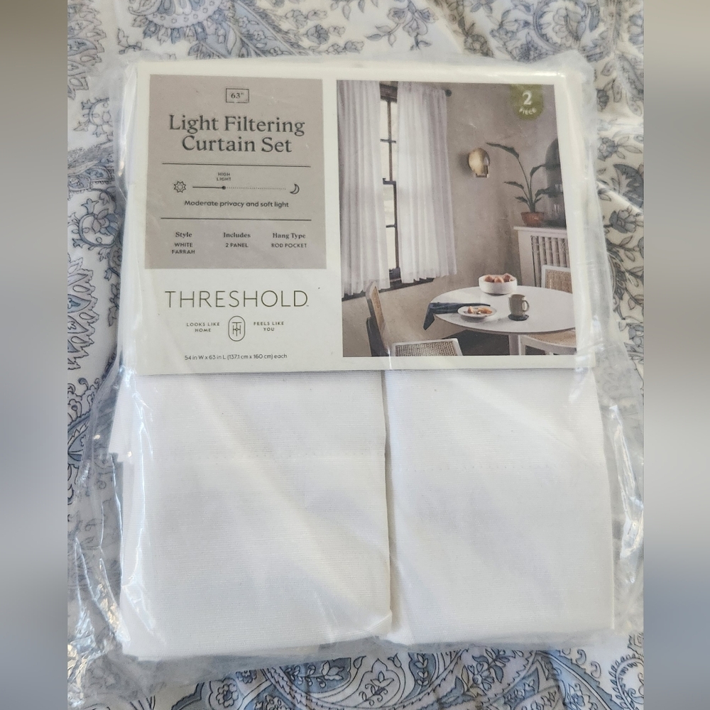 Threshold‎ Light Filtering Curtains NWT